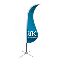 Beachflags, gedrukt door De Groot - grootsgedrukt.nl